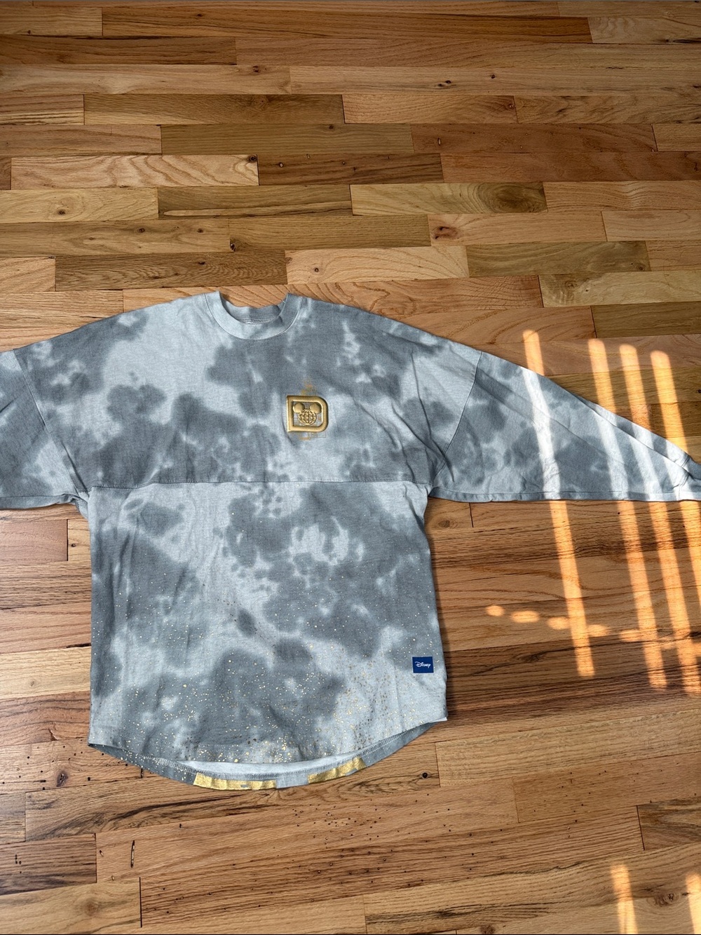Disney Tie-Dye Long Sleeve Shirt with Gold Details